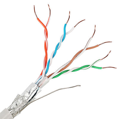 Двойной защищаемый кабель Lan UTP Cat5e SFTP 24AWG с, который сели на мель проводами