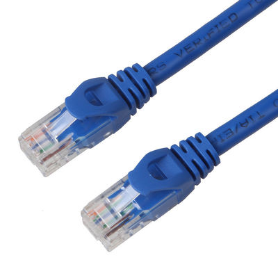 24AWG голубая Cat6 куртка PVC гибкого провода BC7/0.2 UTP с соединителем 8P8C