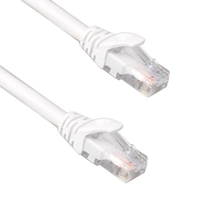 Белая куртка PVC LSZH гибкого провода 24AWG 7/0.2 UTP Cat6 с соединителем RJ45