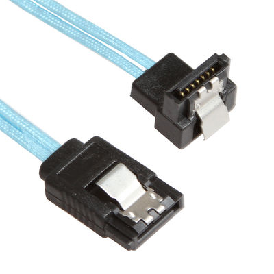 8 удлинительный кабель дюйма голубой SATA 3, прямо к прямому шнуру SATA 3
