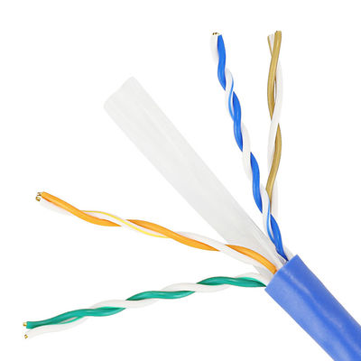 Чистый медный кабель Lan локальных сетей Cat6 4 ПАРЫ 23AWG 0.57mm CU 1000 Ft для крытого