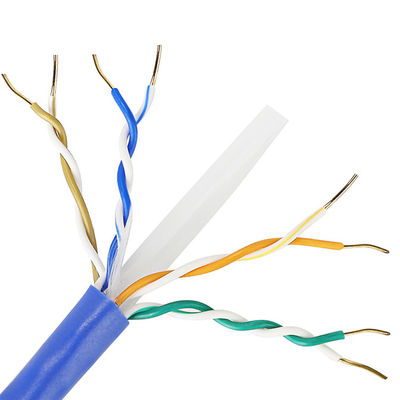 Чистый медный кабель Lan локальных сетей Cat6 4 ПАРЫ 23AWG 0.57mm CU 1000 Ft для крытого