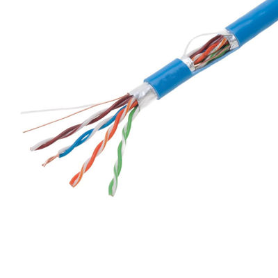 Кабель FTP CAT6 сини 0.57mm, практически чистый медный кабель Cat6