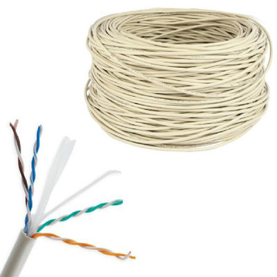 Крытый серый кот 6 гибкого провода UTP, кабель 4 пары 0.55mm чистый медный LSZH CAT6 CU