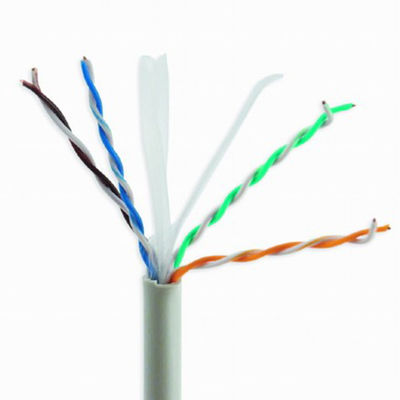 Крытый серый кот 6 гибкого провода UTP, кабель 4 пары 0.55mm чистый медный LSZH CAT6 CU
