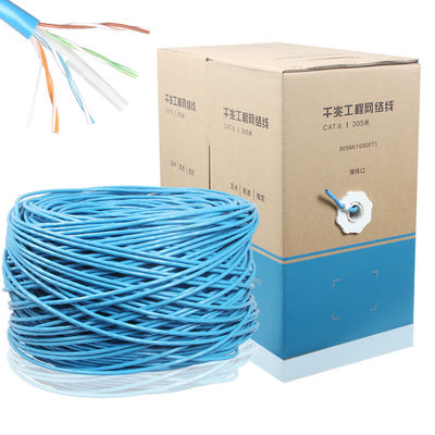 Серый цвет 4 ПАРЫ 24AWG 0.48mm 305M кабеля Lan кабеля UTP интернета 1000FT CCA CAT6