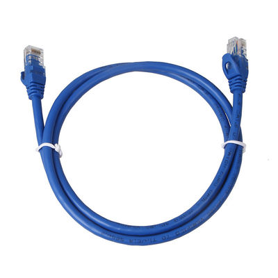 24AWG голубая Cat6 куртка PVC гибкого провода BC7/0.2 UTP с соединителем 8P8C