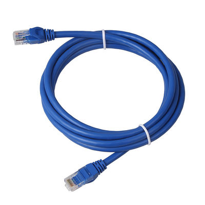 24AWG голубая Cat6 куртка PVC гибкого провода BC7/0.2 UTP с соединителем 8P8C