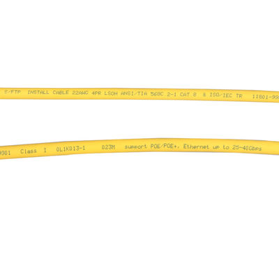 Стабилизированный кабель FTP 22AWG Cat6a s, 4 пары LSHF LSOH Cat6a S/FTP LSZH