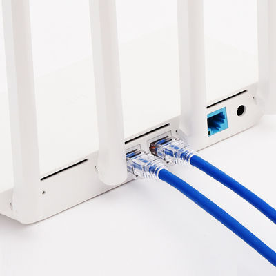 локальные сети Cat6 кабеля 100W PoE+ RJ45, голубой кабель ethernet гигабита Cat6