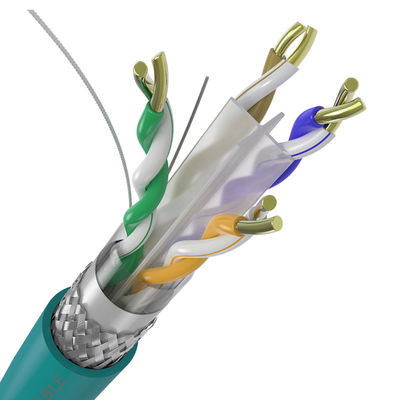 Кабель FTP 4 пары 23AWG 550Mhz RJ45 Cat6a, двойная локальная сеть Cat6a кабеля экрана