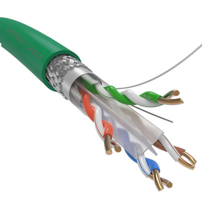 Кабель FTP 4 пары 23AWG 550Mhz RJ45 Cat6a, двойная локальная сеть Cat6a кабеля экрана