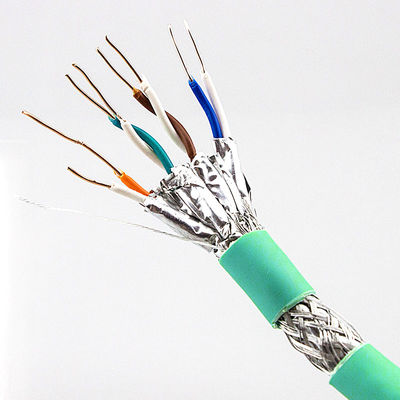 4 пары куртки PVC быстрого хода 20Gbps 24AWG ДО РОЖДЕСТВА ХРИСТОВА S/FTP кабеля Lan сети Cat7 OEM