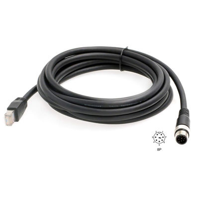 Pin кода 8 кабеля ethernet M12 d ROHS Cat6 промышленный к RJ45 для датчика Fieldbus