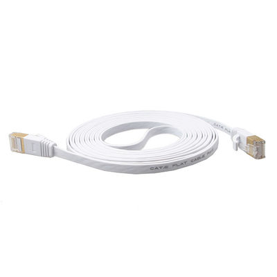 Lan локальных сетей сети Cat6 привязывает белое с защищаемыми золотом соединителями Snagless Rj45