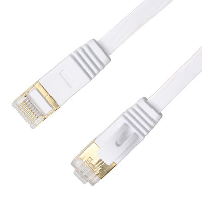 Lan локальных сетей сети Cat6 привязывает белое с защищаемыми золотом соединителями Snagless Rj45