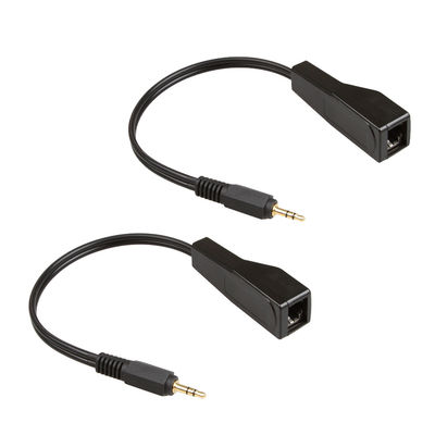 Собрания провода Cat5 Cat6 изготовленные на заказ 3.5mm стерео к женскому аудио наполнителю RJ45
