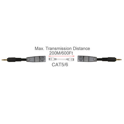 Собрания провода Cat5 Cat6 изготовленные на заказ 3.5mm стерео к женскому аудио наполнителю RJ45