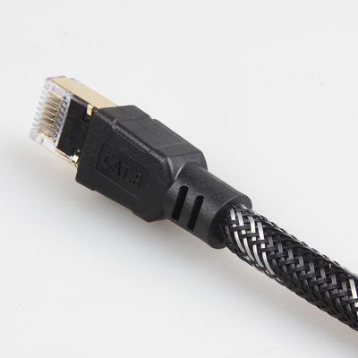 Патч-кабель для использования вне помещений Cat8 с нейлоновой оплеткой 26AWG 40 Гбит/с 2000 МГц S/FTP