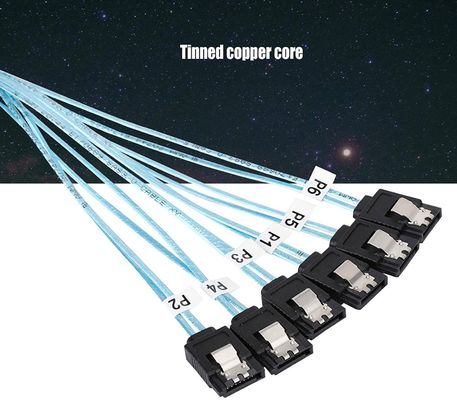 Женский провод Splitter обуздывает кабель 6Gbps SATA III HDD 7pin к 7pin для сервера