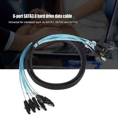 Женский провод Splitter обуздывает кабель 6Gbps SATA III HDD 7pin к 7pin для сервера