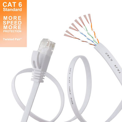 На открытом воздухе крытая Cat6 квартира Ft 10Gbps гибкого провода 100 тонкая прочная