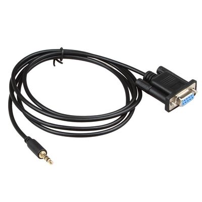 Черная проводка провода RS232 привязывает женщину DB9Pin к конюшне DC 3.5mm