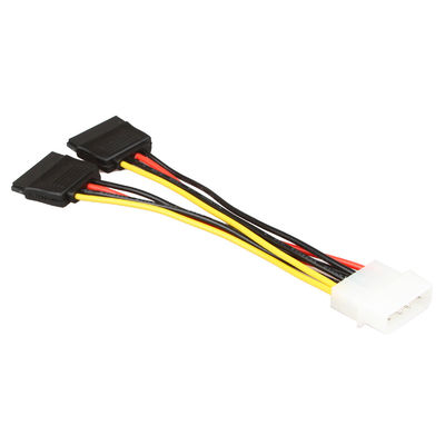 Провод силы OEM SATA обуздывает кабель SATA 1 до 2 соединитель 4 Pin Molex до 2