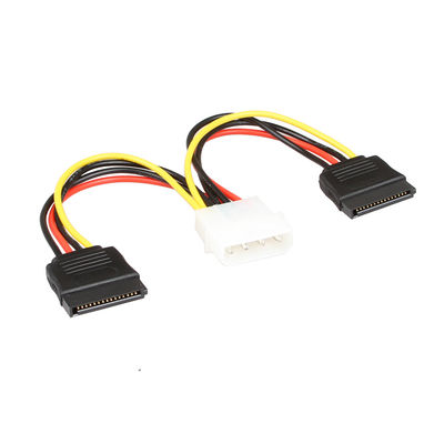 Провод силы OEM SATA обуздывает кабель SATA 1 до 2 соединитель 4 Pin Molex до 2