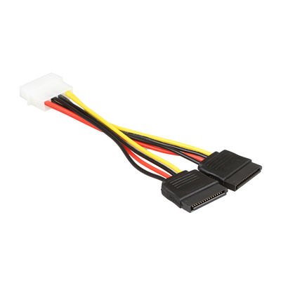 Провод силы OEM SATA обуздывает кабель SATA 1 до 2 соединитель 4 Pin Molex до 2