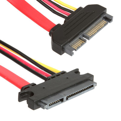 Стабилизированный кабель для HDD, мужчина расширения SATA 3 к Pin SATA 3,0 6gbps женщины 7+15