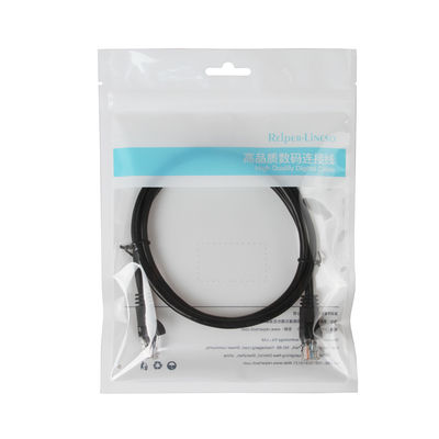 Черный кабель гибкого провода FTP Cat5e CCA UTP с разъем-вилкой RJ45