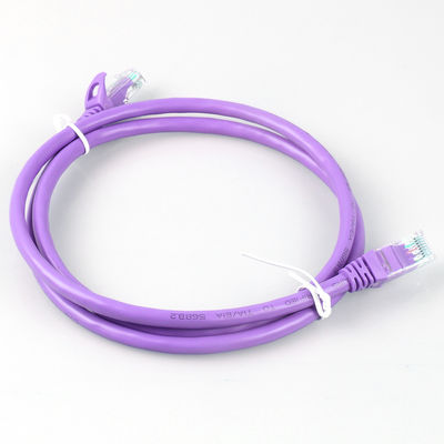 Изоляция HDPE гибкого провода Rj45 пурпурная Cat6a для дисплея СИД сети