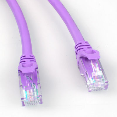 Изоляция HDPE гибкого провода Rj45 пурпурная Cat6a для дисплея СИД сети