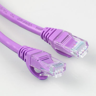 Изоляция HDPE гибкого провода Rj45 пурпурная Cat6a для дисплея СИД сети