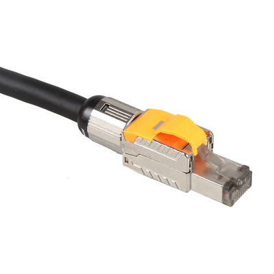 Кабель заплаты прямого угла Cat8 ODM с соединителем штепсельной вилки Toolless модульным