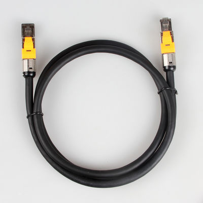 Кабель заплаты прямого угла Cat8 ODM с соединителем штепсельной вилки Toolless модульным