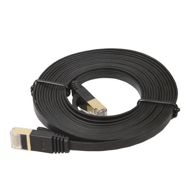 Защищаемая медь кота 6 кабеля заплаты UTP плоская Rj45 цвет черноты в 1 метр