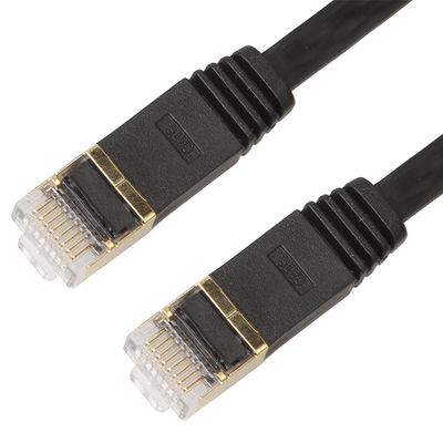 Защищаемая медь кота 6 кабеля заплаты UTP плоская Rj45 цвет черноты в 1 метр